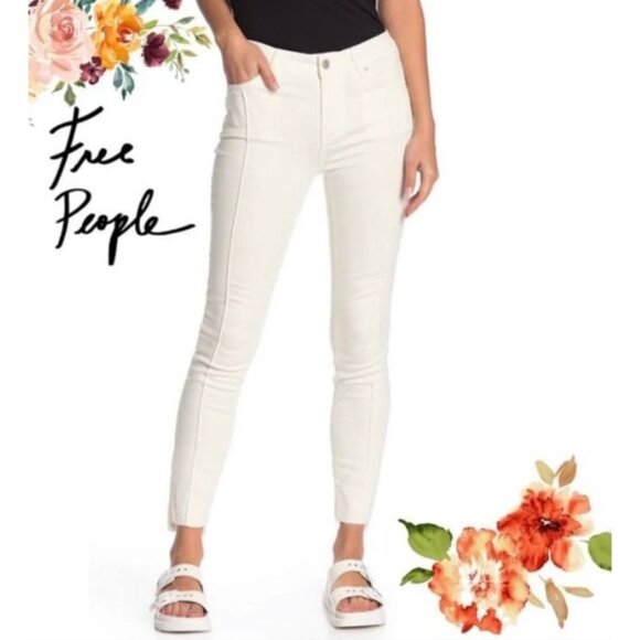 NWT Free People Del Wray Step Hem White pants 26 - Picture 4 of 12